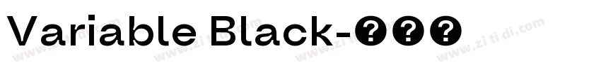 Variable Black字体转换